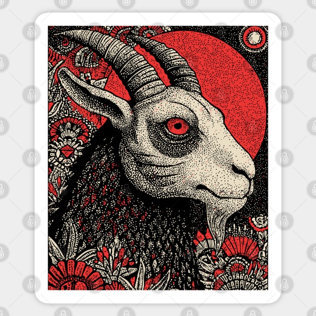 Nocturnal Capricorn Zodiac Sticker by TuncGK